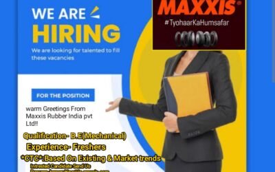 Maxxis Rubber India pvt!Job Vaccancy