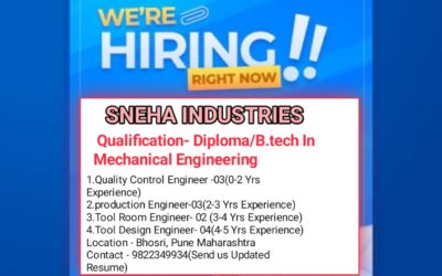 Sneha Industries Job Vaccancy