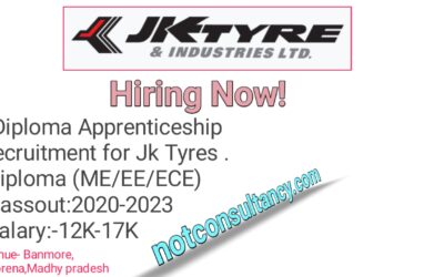 Jk Tyre India pvt Ltd Job Vaccancy!