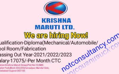 Krishna Maruti Company Job Vaccancy !
