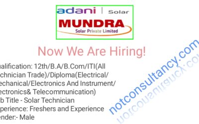 Mundra Solar Company Job Vaccancy!