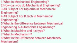 What Is Mechanical Engineering ? Admission Process, After 12th...