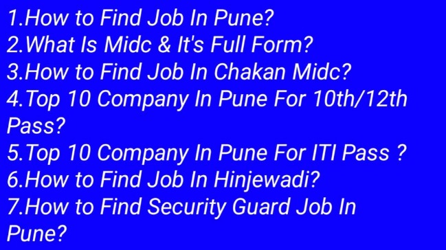 How to Find Job In Pune? ITI, Diploma, B.tech…